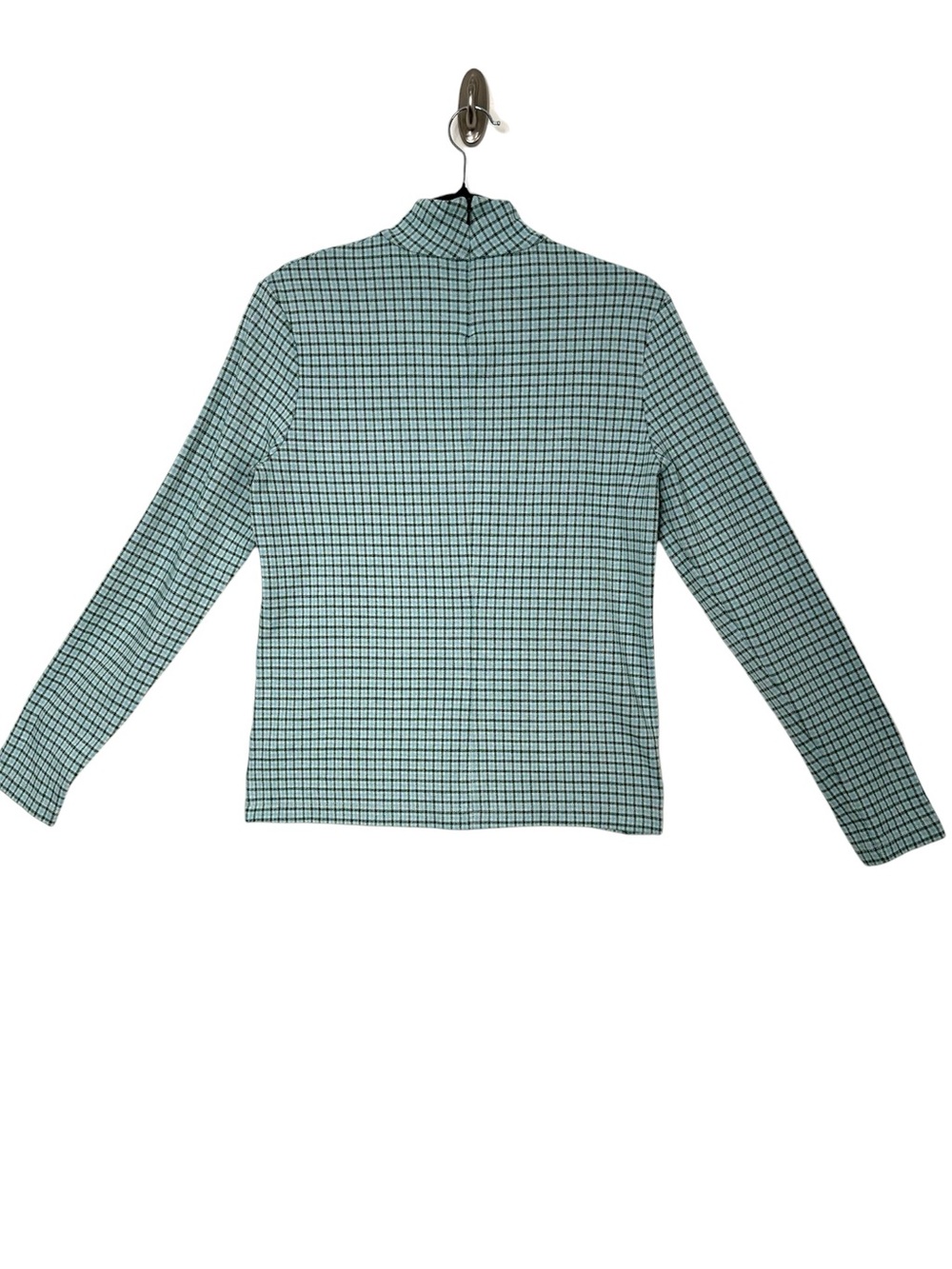 Lacoste Preppy Plaid Mock Neck Top Collegiate Retro Quiet Luxury Classic Career - Picture 8 of 10
